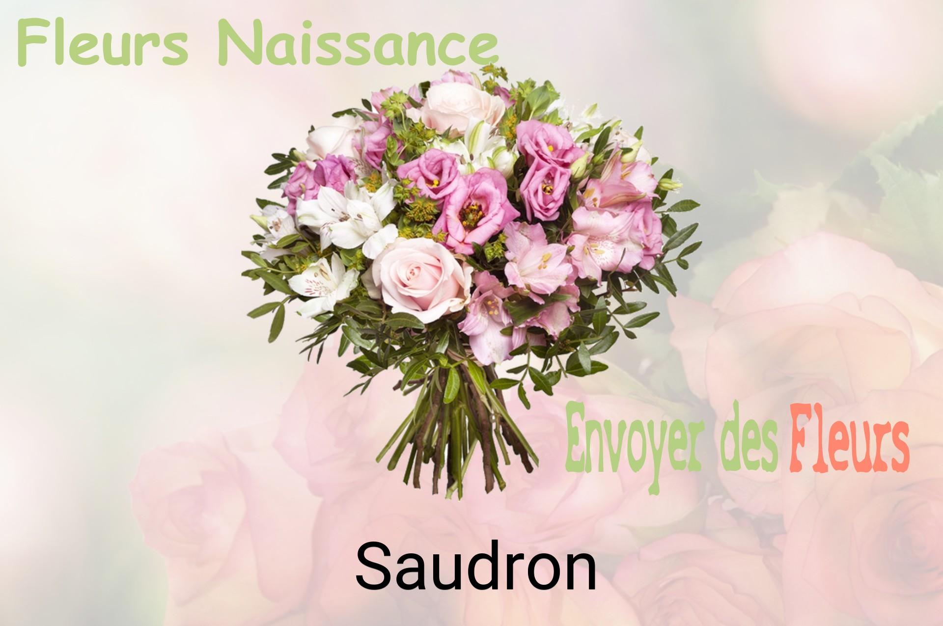 Bouquet de fleurs de naissance livré à Saudron